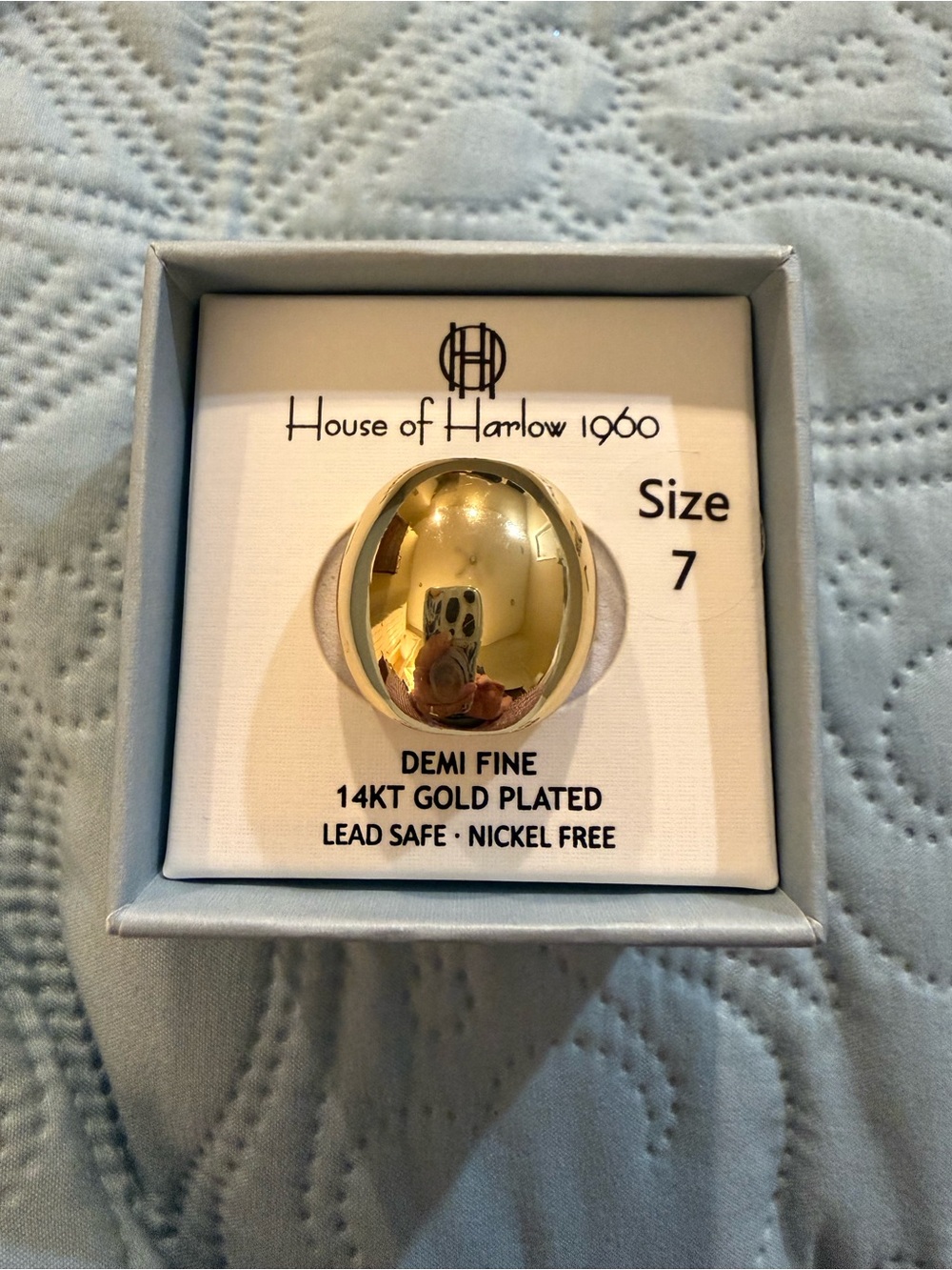 House of Harlow 1960 14KT Gold Plated Dome Ring - Gold